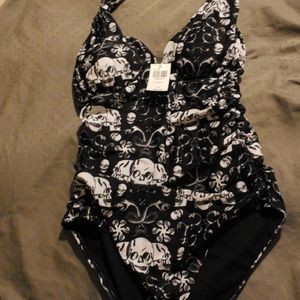 Too Fast Skullusion Bathing Suit size L